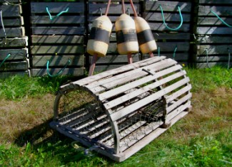 Half-Round wooden lobster trap