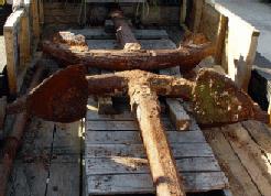 Antique schooner anchors