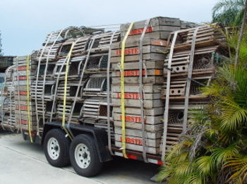 Van and trailer loaded for delivery